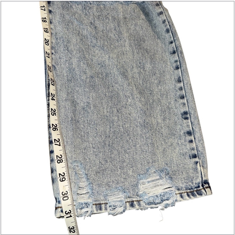 RSQ Women’s Distressed Wide Leg Jeans Light Wash Denim Size 32x31 Y2K Baggy - Picture 5 of 6